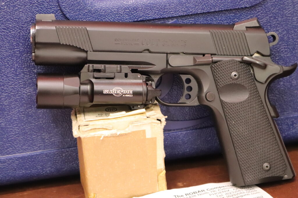 Colt Rail Gun -- ROBAR tuned -- 45 ACP Surefire X300 -- #RG11695